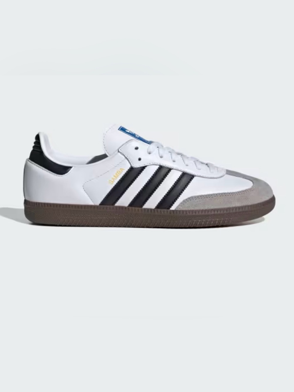 Adidas Samba Leather Sneaker - White/Black/Grey